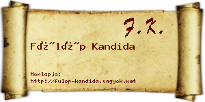 Fülöp Kandida névjegykártya